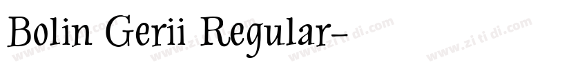 Bolin Gerii Regular字体转换